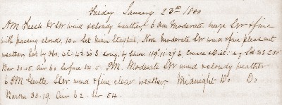 23 January 1880 journal entry